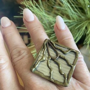 Statement ring, Wearable art, size 7